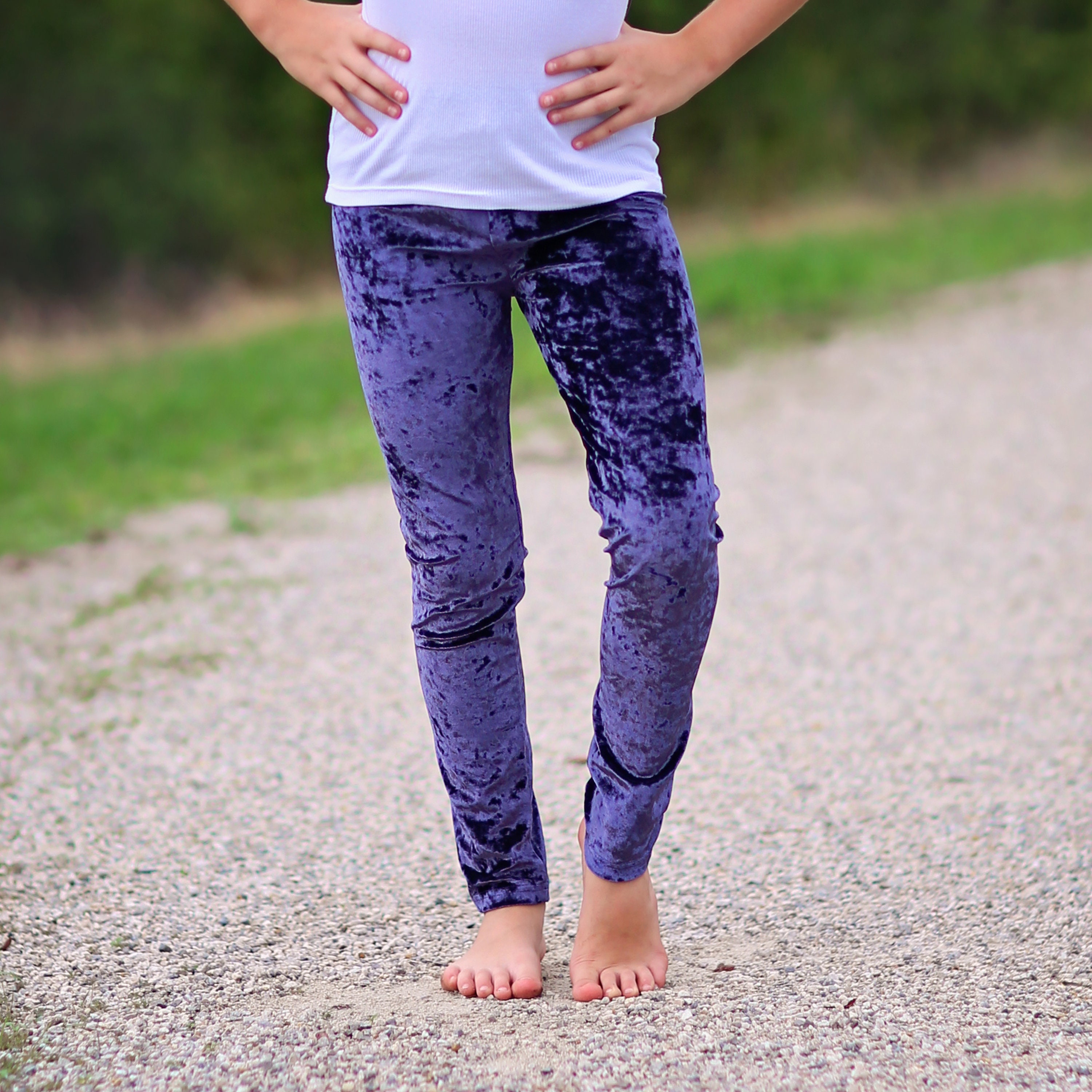 Blue Fly Foulard Leggings, Plus Size women's Teen Fashion Cute