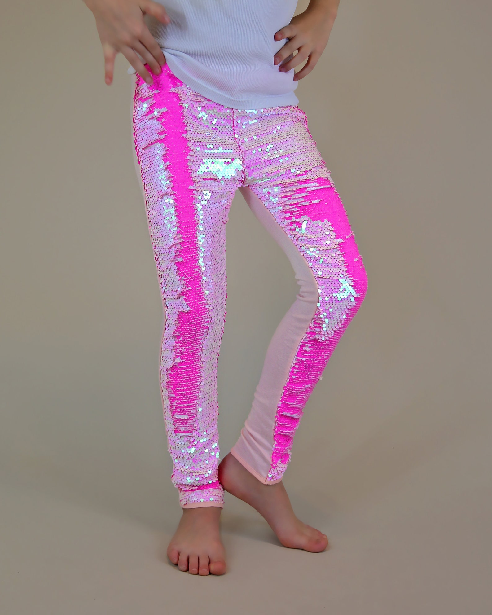 sequin pink pants