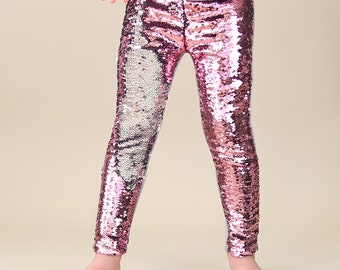 pink sequin leggings