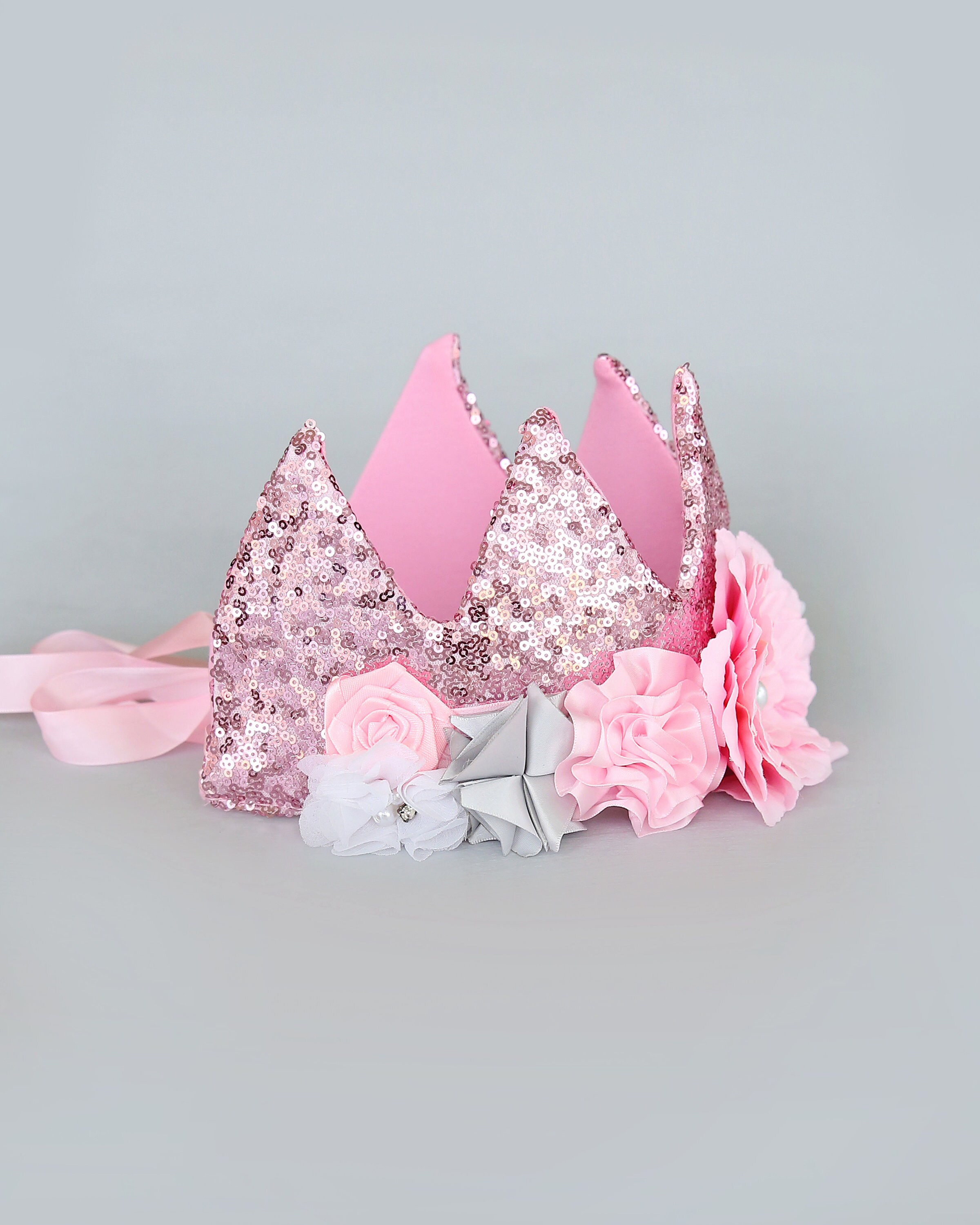 Flower Rainbow Dress up Crown Birthday Crown Flower Etsy