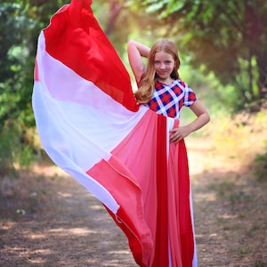 Maxi Dress Red White Blue - Etsy Maxi Dress Red White Blue - Etsy