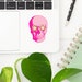 Pink Skull Sticker- Tumbler Sticker, Decal, Laptop Sticker, Water ...