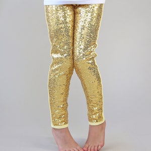 Gold Sequin Pants Gold Leggings Gold Sequin Leggings - Etsy