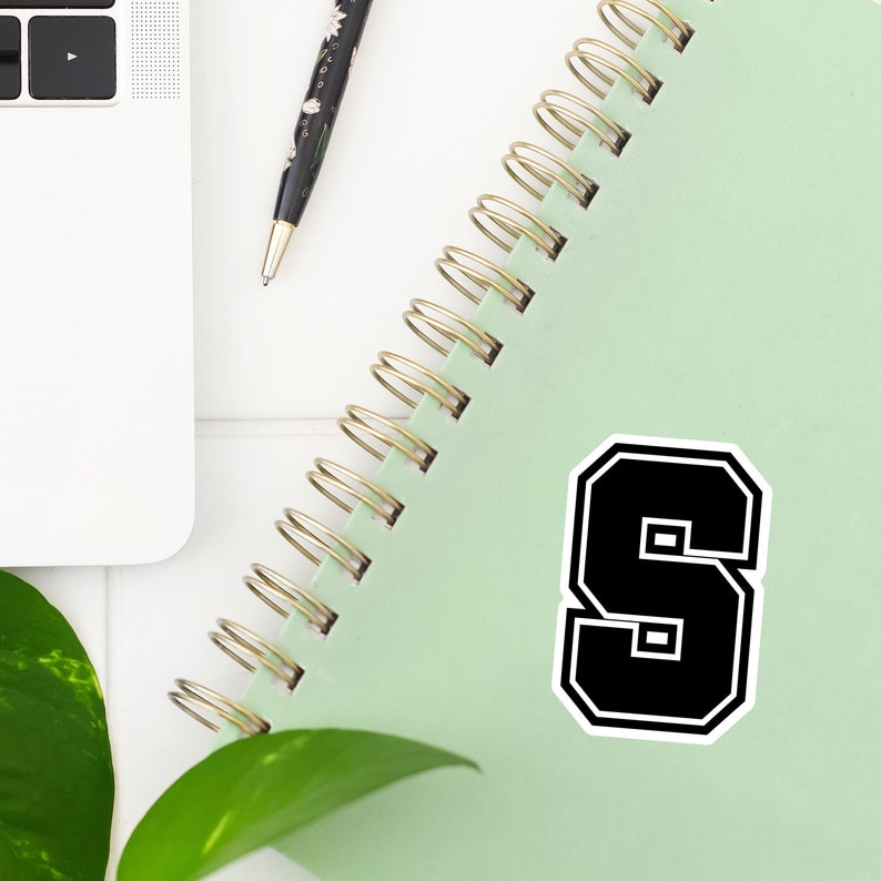 S Letter Sticker- Tumbler Sticker, Decal, Laptop Sticker, Water Bottle ...
