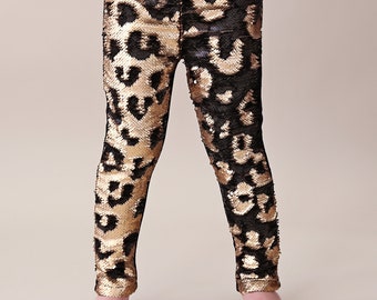 Black and Gold Reversible Sequined Pants - Flip Sequin Pants - Black and Gold Sequined Pants - Magic Sequin Pants