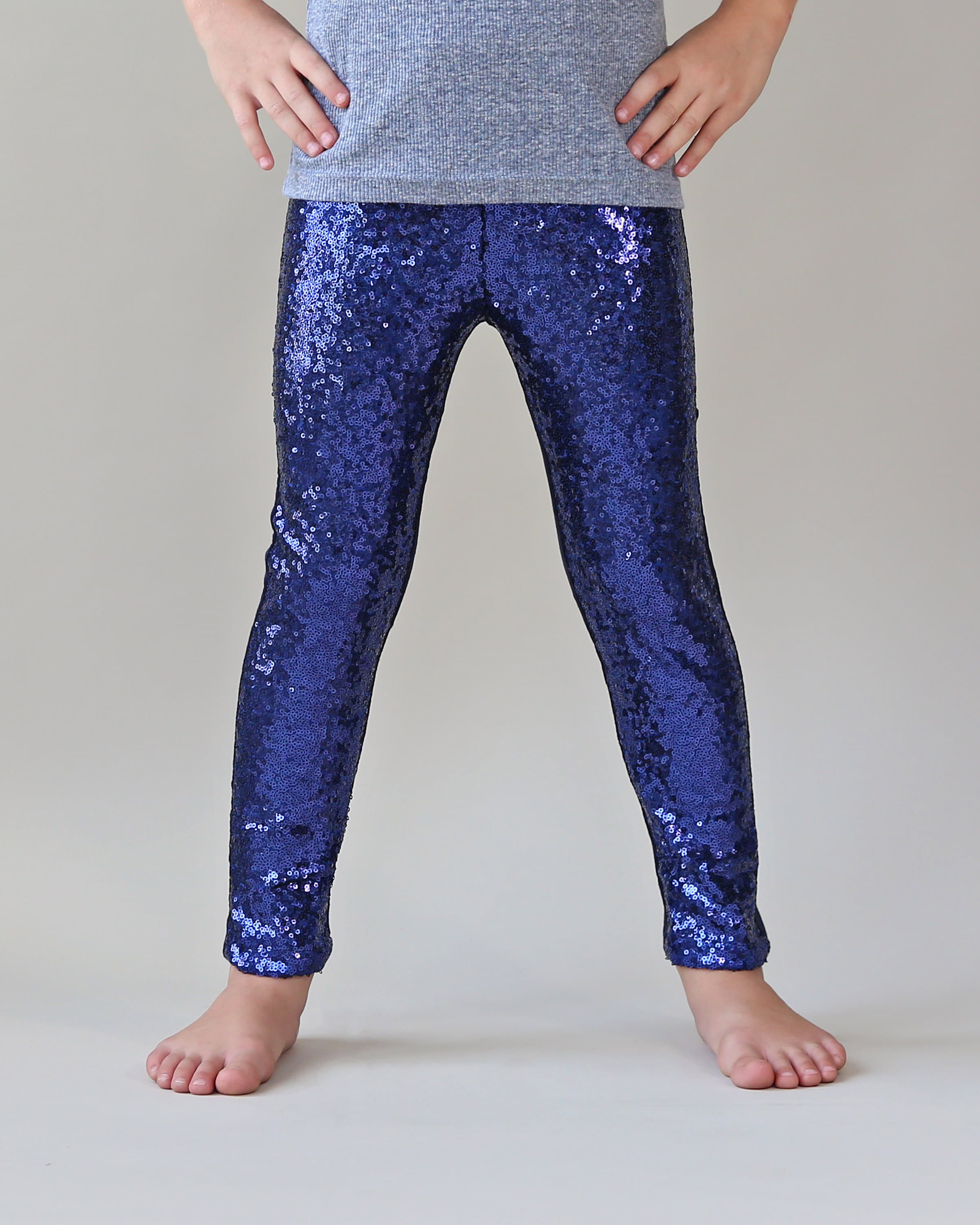 Embellished Snowflake Leggings Blue, Girls' Trousers & Leggings