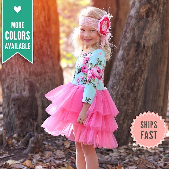 Girls Tulle Tutu Dress, Princess Birthday Dress, Toddler Party Fluffy Dress, Birthday Girl Fairy Dress, Fancy Outfit for Toddlers & Kids