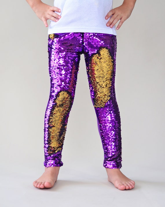 purple sequin pants