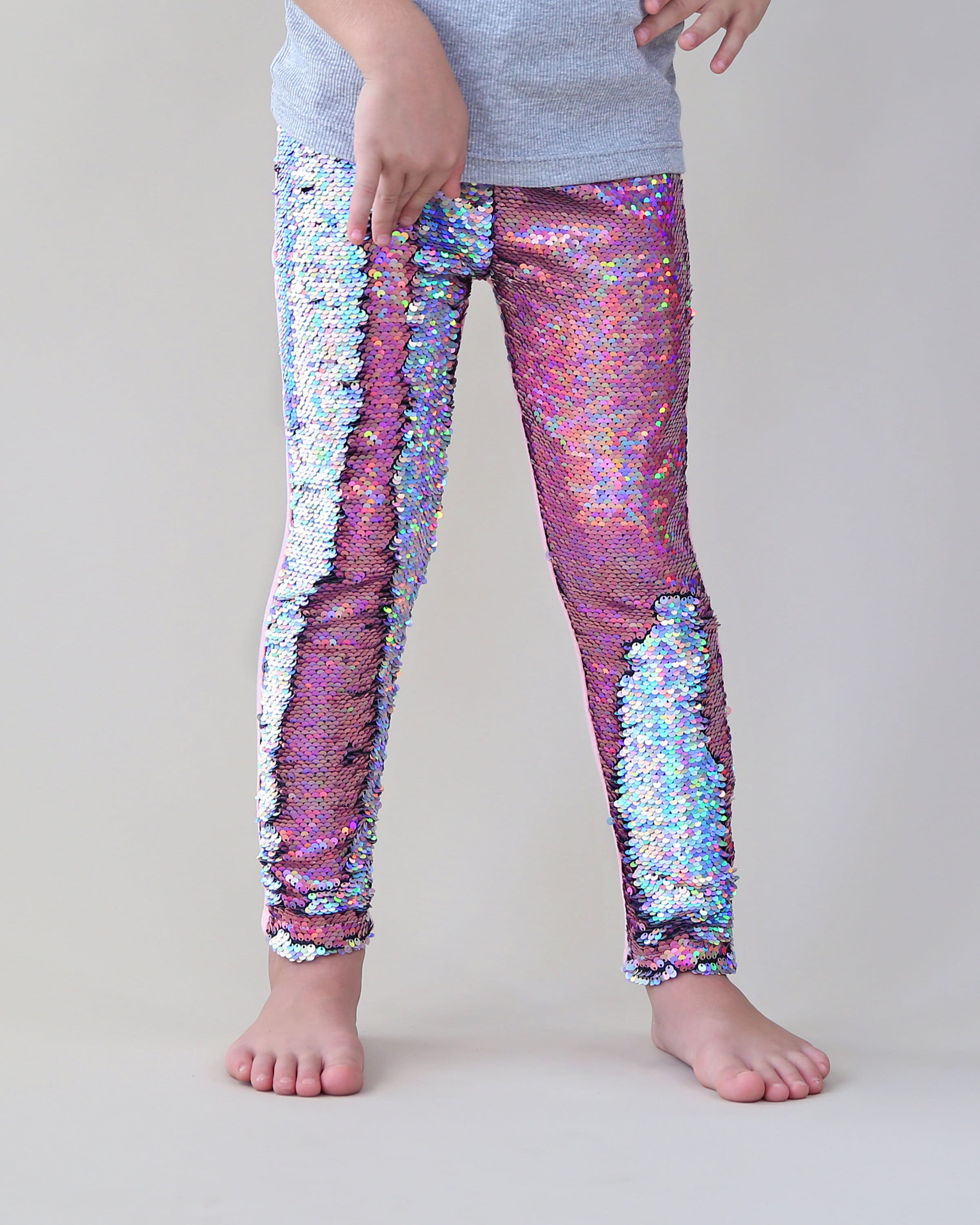 pink sequin leggings