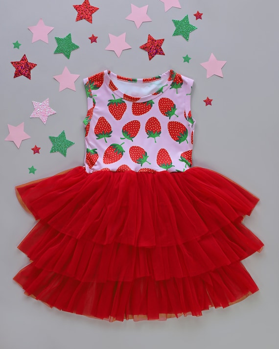 Vestido de fresa rojo y rosa Vestido de tutú para niñas - Etsy México Vestido de fresa rojo y rosa Vestido de tutú para niñas - Etsy México