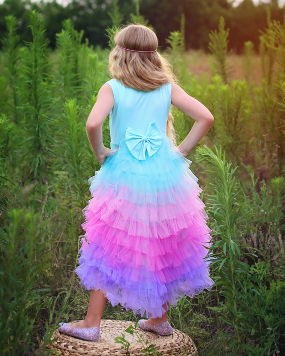 pastel rainbow dress