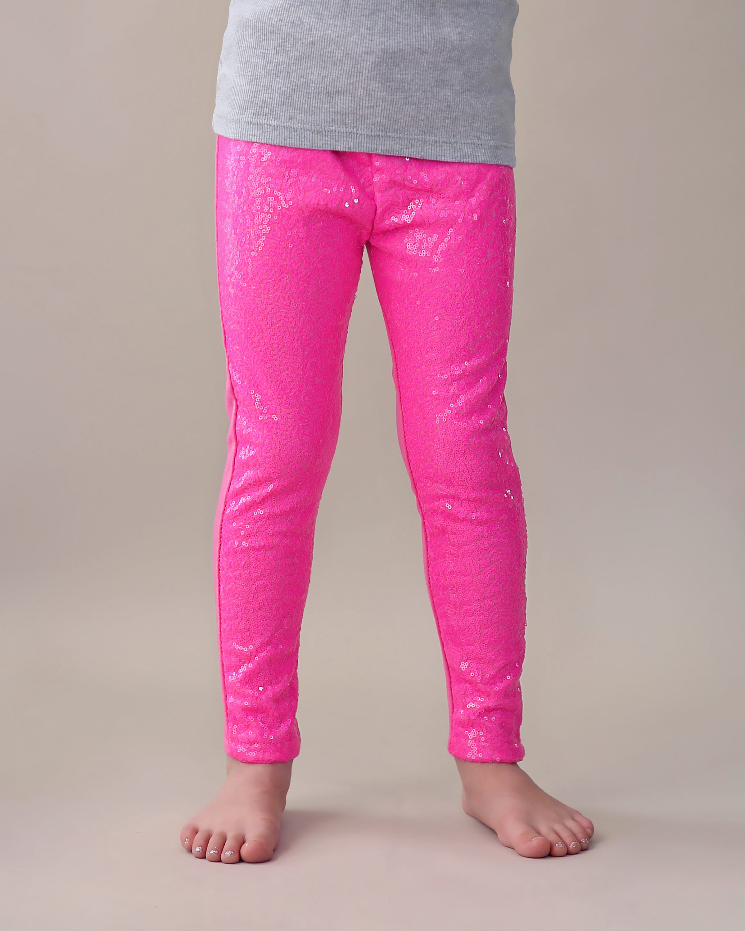 Pink sequin leggings discount