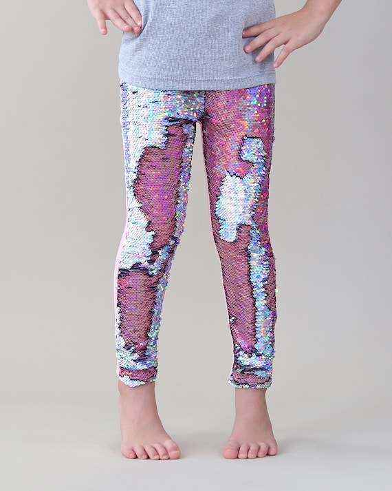 Legging Fille Rose Métallisé - Taille S (6-8 Ans), Neuf Sans étiquettes, Parfait état