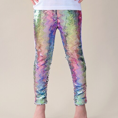 Pastel Rainbow Reversible Pants Rainbow Flip Leggings Etsy