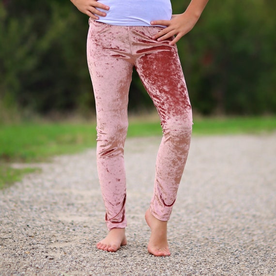 Girls Velvet Leggings