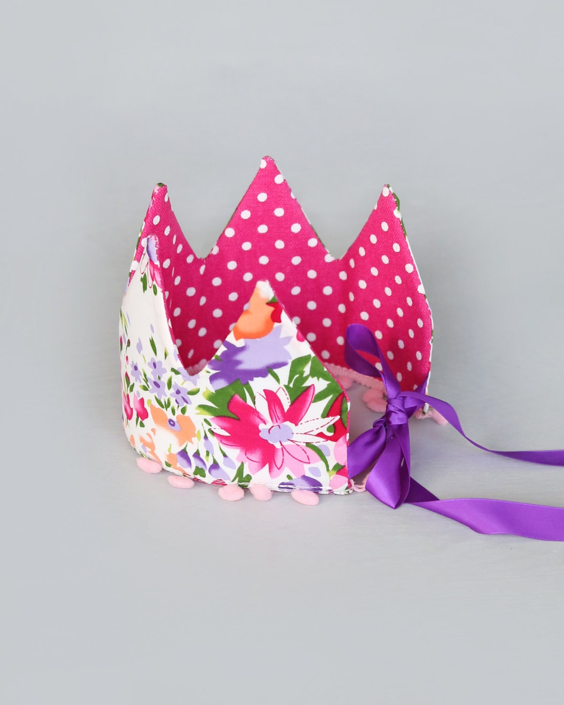 Dress up Crown Sequin Crown Birthday Crown Hot Pink and Etsy
