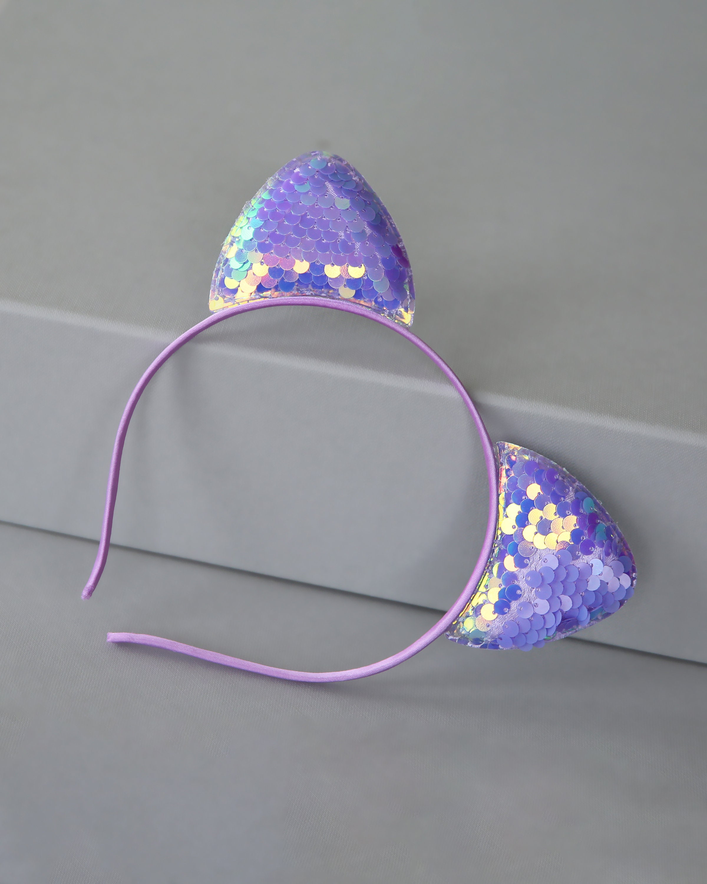 Cat Ear Sequin Headband Sequin Cat Headband Purple Cat