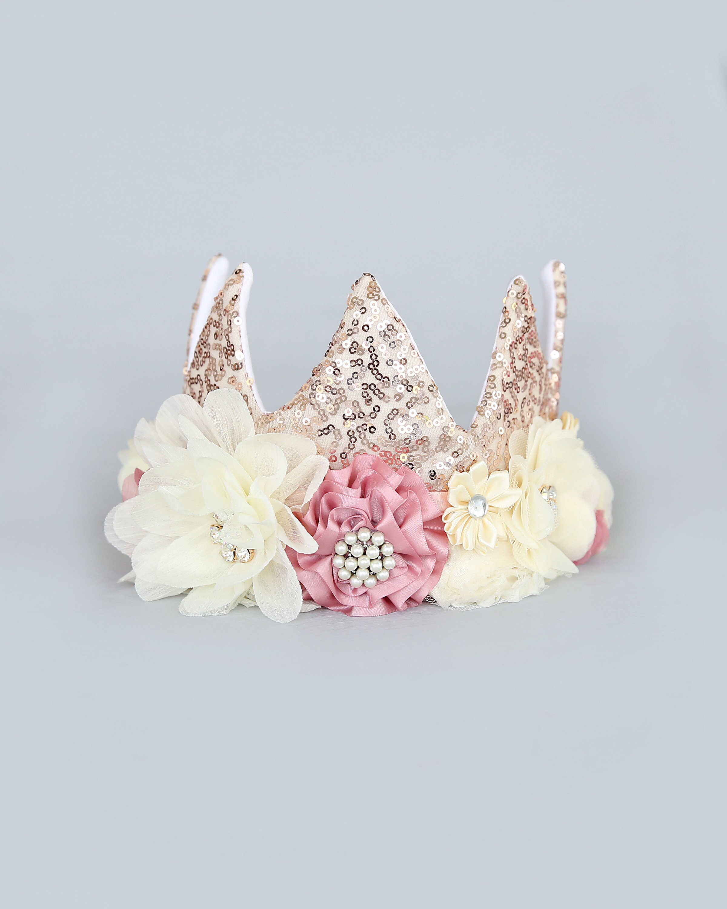 Flower Rainbow Dress Up Crown Birthday Crown Flower Etsy