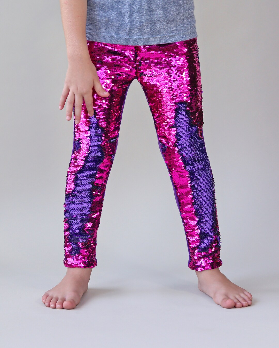 Hot Pink and Purple Reversible Sequined Pants Flip Sequin Pants Hot ...