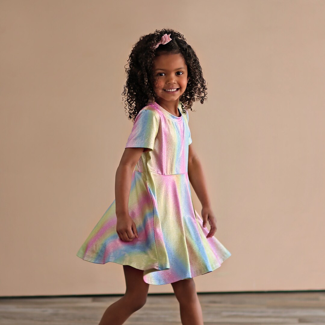knee length dresses for ladies Any Old Iron Rainbow Cape Dress main image 1