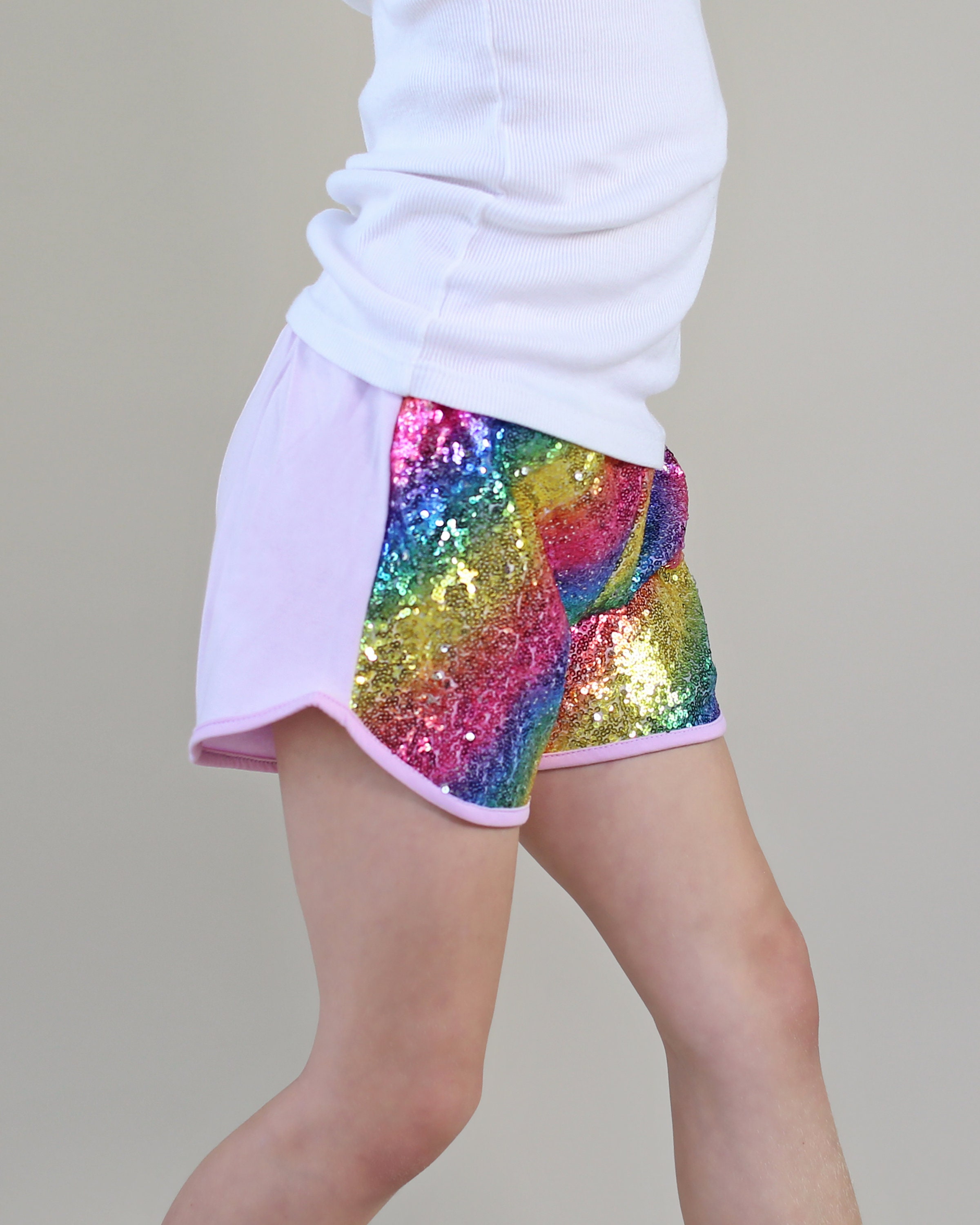 Rainbow shop glitter shorts