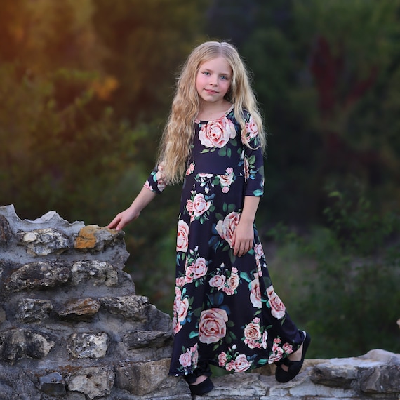 Black maxi dress girls hotsell