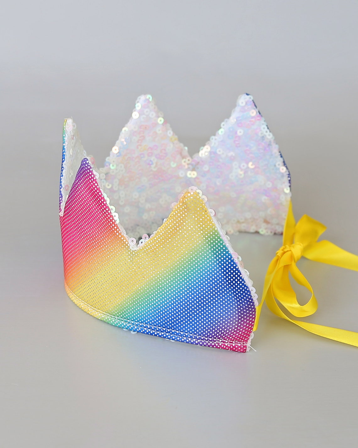 Rainbow Dress up Crown Sequin Crown Birthday Crown Etsy