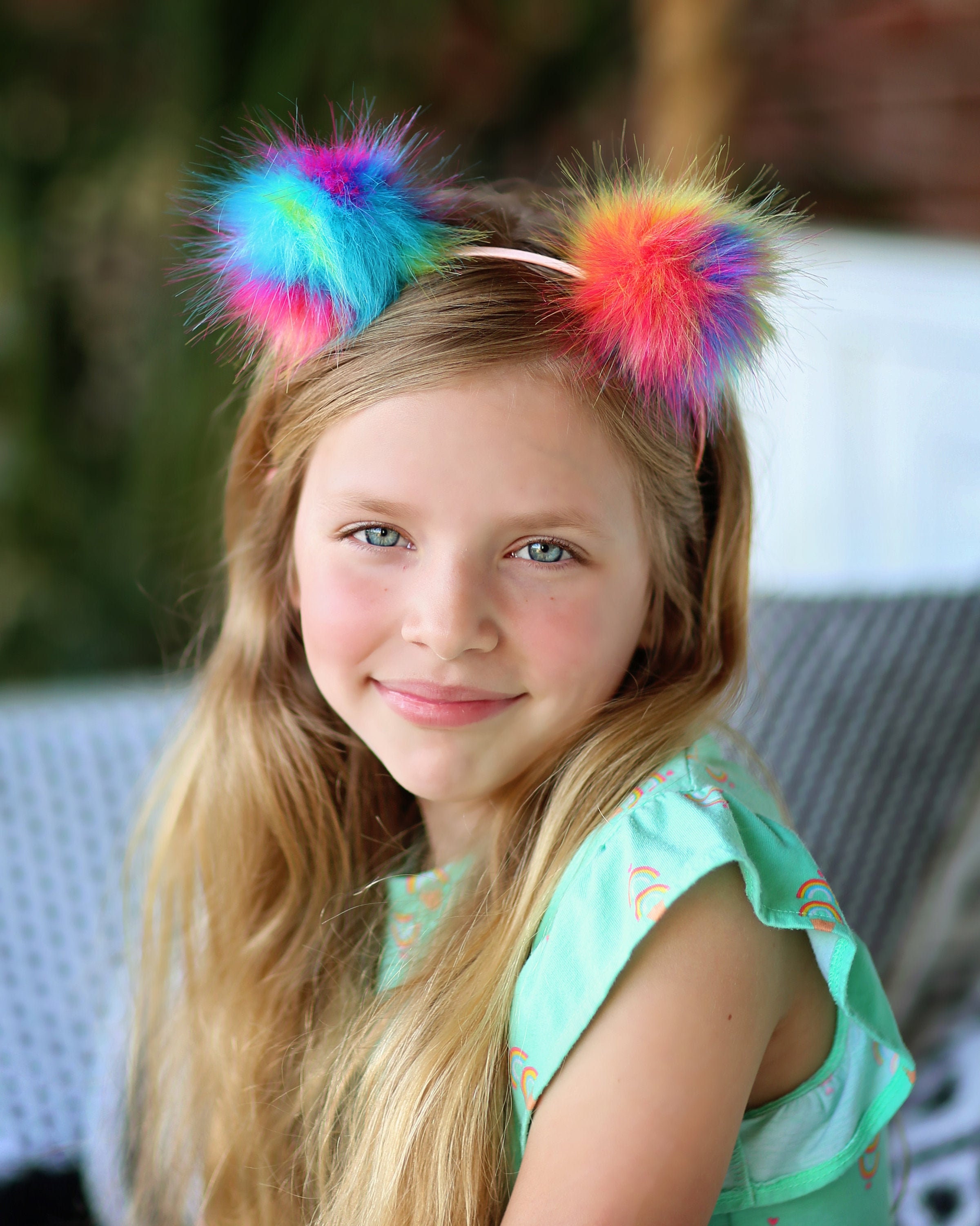 Pom Pom Headband Rainbow Pom Pom Headband Pom Pom Ear Headband