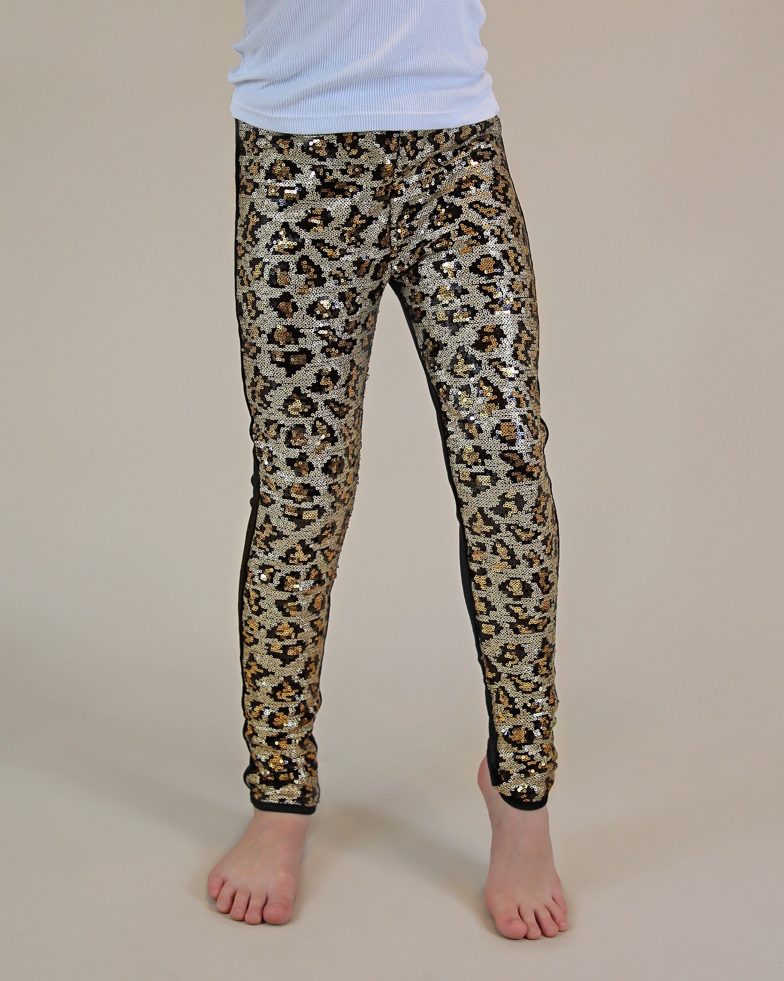 leopard sequin leggings