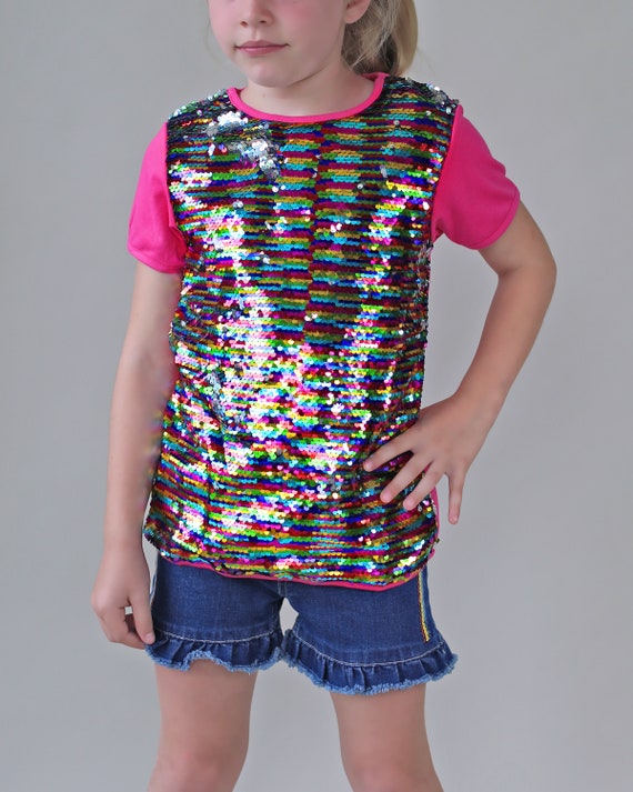 Rainbow Omkeerbare Pailletten Shirt Rainbow Sequin Shirt Pastel Pailletten  Shirt Magic Sequin Shirt - Etsy Nederland