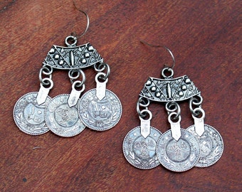 GypsyEarrings /Coins/ Boho Wear/Tribal / Gift for Her/Boho Chic/Tribal/Hippie/Belly Dancer/Bohemian