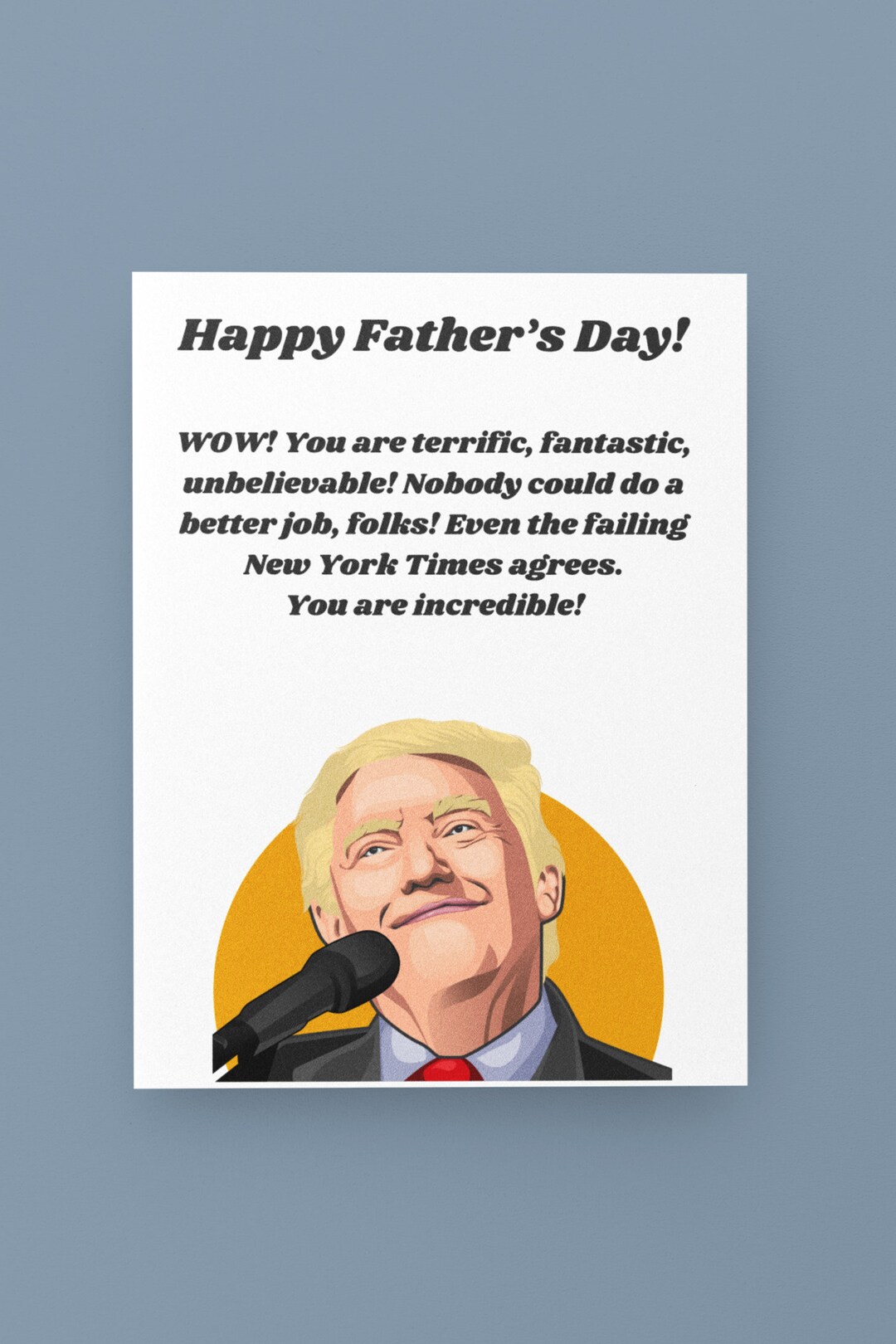 Donald Trump Father's Day Card / Fantastic / Incredible / Funny Father ...