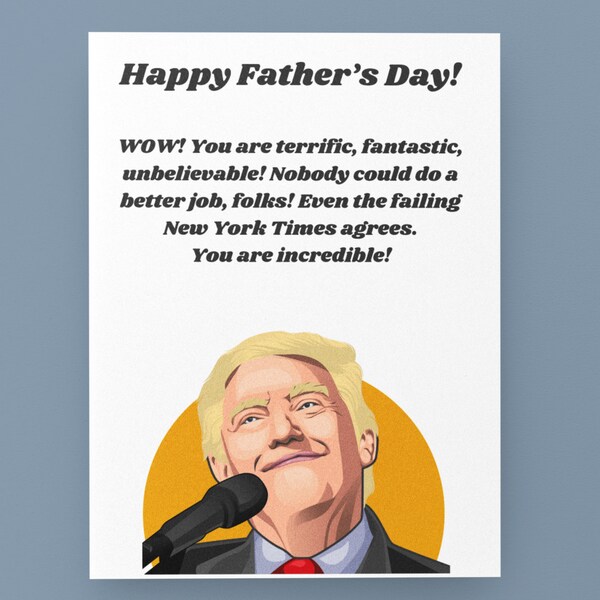 Donald Trump Fathers Day Card - Etsy