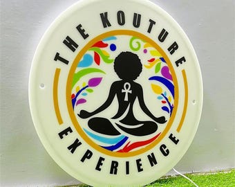 Customized Backlit Business Sign, Round Acrylic Logo Sign,Salon LED Sign,Business LED Sign, Personalized Wall Sign,Small Business Name Sign