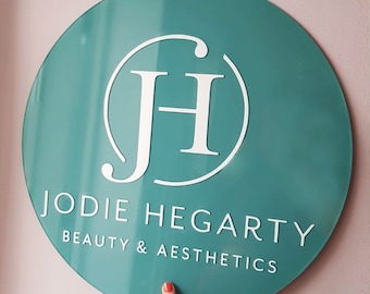 Custom Round Acrylic Logo Sign, Custom 3D Acrylic Business Sign, Round Business Logo Sign, Acrylic Business Signage, 3D Acrylic Sign