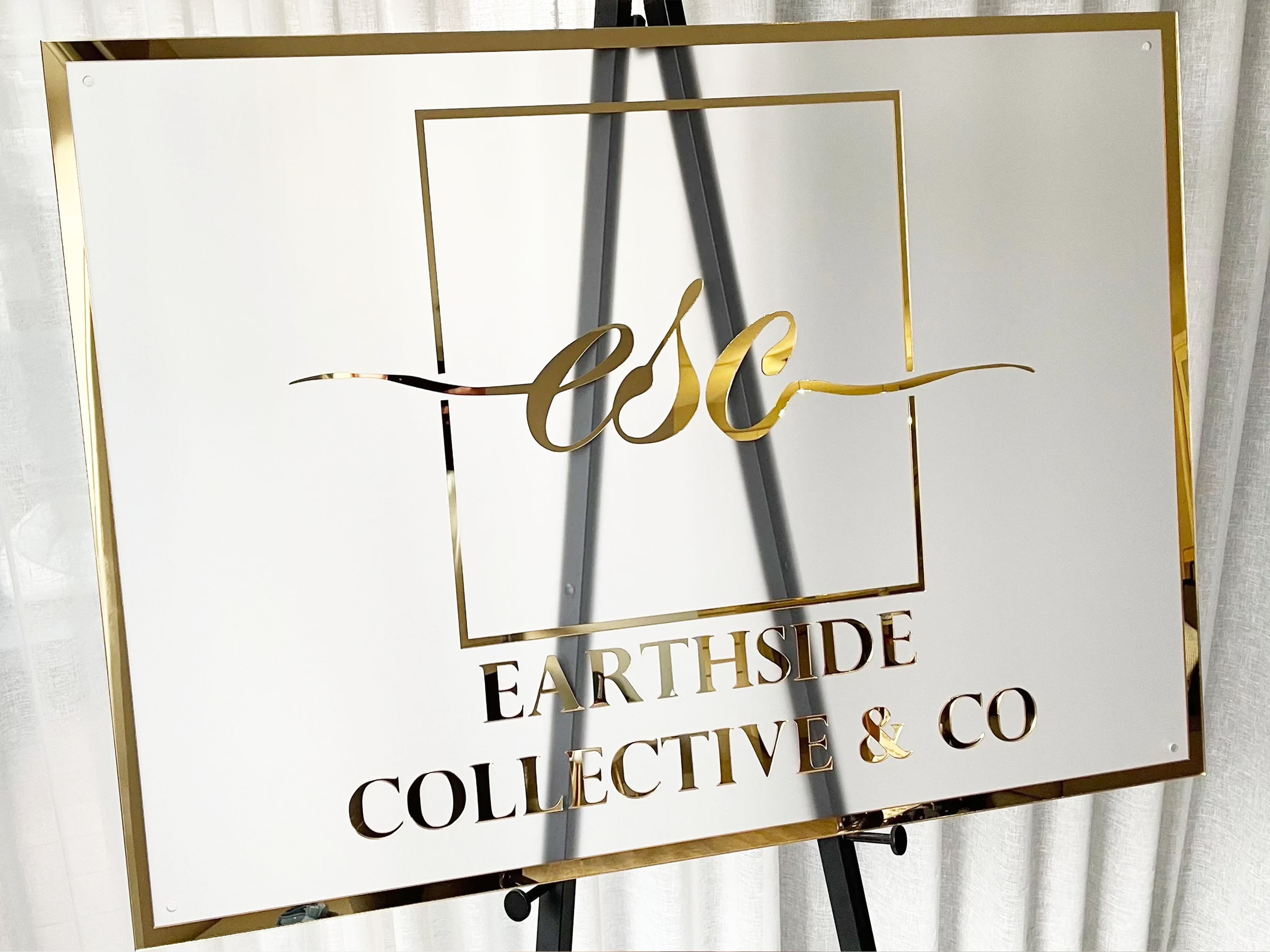 Custom Plastic Business Sign Custom 3D Acrylic Business Sign | Rectangular 3D Business Logo Sign ...