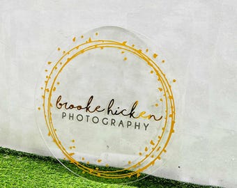Custom Clear Acrylic Business Sign Wall, Logo Business Door Sign, Office wall sign Business Anniversary Gift, Business Logo Signage