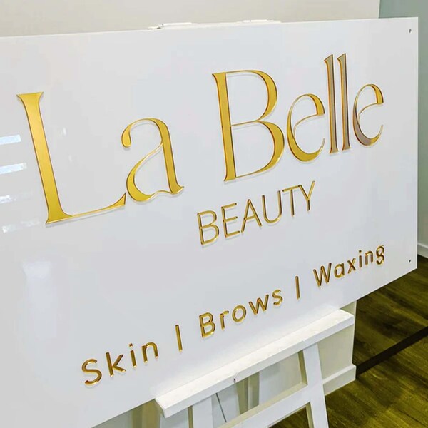 Personalised 3D Acrylic Business logo Name sign, custom workplace, cafe, salon, office, venue name perspex sign Personalised 3D Acrylic Business logo Name sign, custom workplace, cafe, salon, office, venue name perspex sign