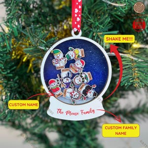 Custom Family Ornament Gifts Family Christmas Ornament, Custom Snowman Family Names, 2024 Christmas Ornament Gifts Family Member Gifts