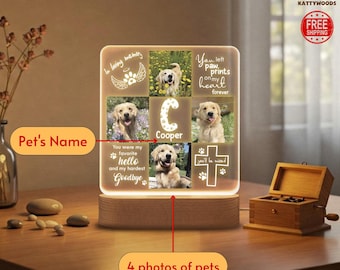 Pet Memorial LED Plaque, Pet Memorial Gift, Dog Remembrance Gift, Dog Cat Loss Sympathy Gift, Bereavement Gift, Gift For Pet Loss, Pet Loss