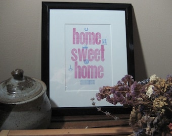 Startseite Sweet Home Buchdruck Drucken