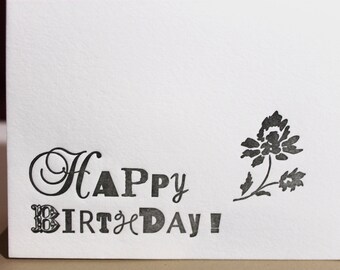 Alles Gute zum Geburtstag gemischte Schrift Buchdruck Karte - alles Gute zum Geburtstag