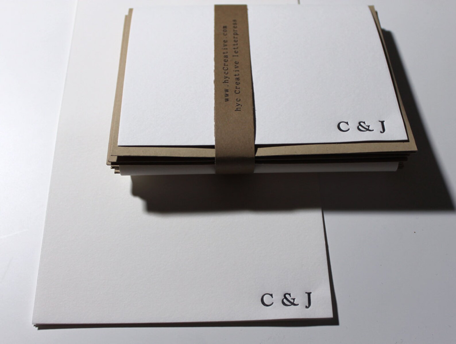 Personalized Letterpress Stationery Goudy Etsy