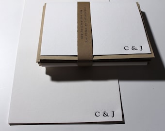 Personalisiertes Letterpress Briefpapier - Goudy