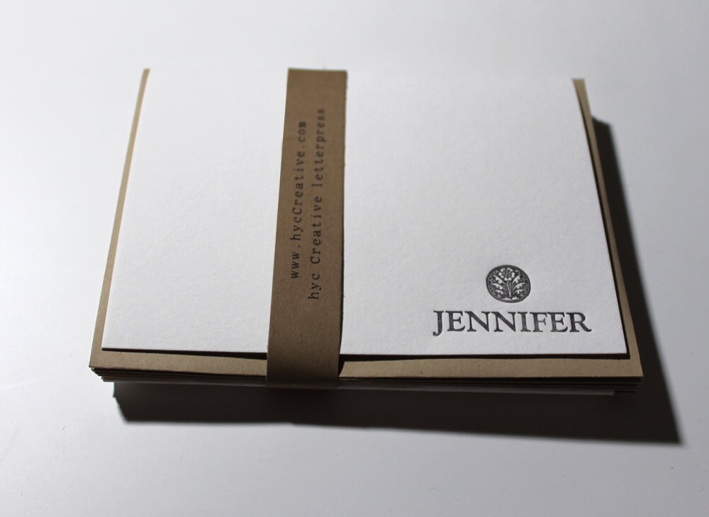 Personalized Letterpress Stationery Goudy Etsy