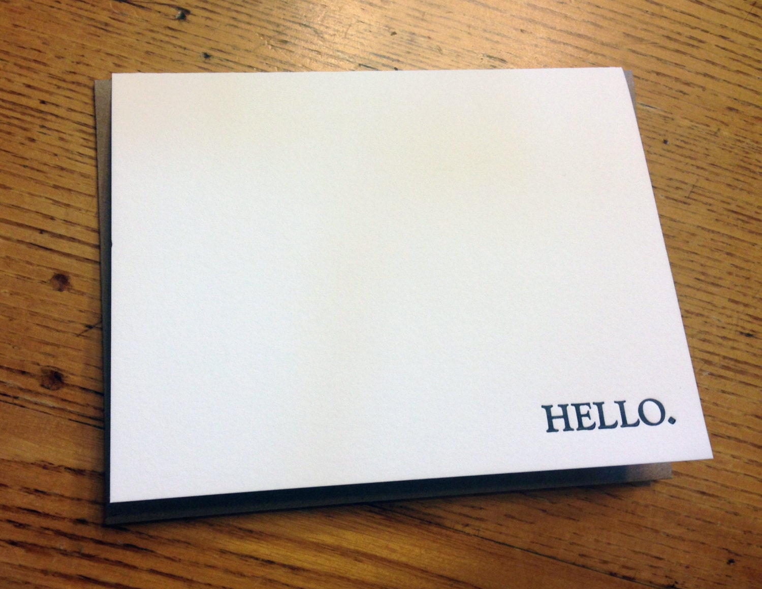 Hello Letterpress Card ~ Handmade ~ FREE Shipping ~ - Etsy