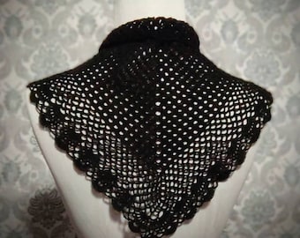 Reserved for Nikkie, Black crochet collar