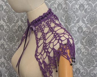 Lace Crochet Choker,Victorian Collar, Steampunk Choker, Gothic Victorian, Valentine, Vampire, Wedding Choker, Vintage Collar, Gothic