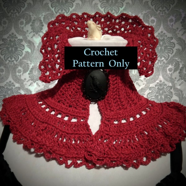 Victorian Choker Crochet Pattern, Choker Pattern with Variations, Gothic Crochet Pattern, Crochet Accessories Pattern, Crochet Cowl Pattern