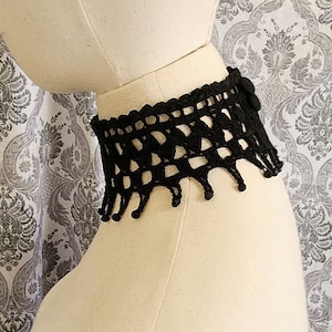 GOTHIC CROCHET PATTERN, Beaded Choker Pattern, Lace Choker Pattern, Goth Choker Pattern, Wedding Choker, Victorian Steampunk Crochet Pattern image 6